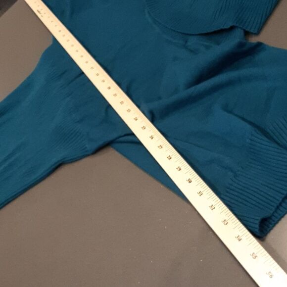 Willi Smith Caribbean Blue Cowl Neck Sweater - Picture 6 of 11